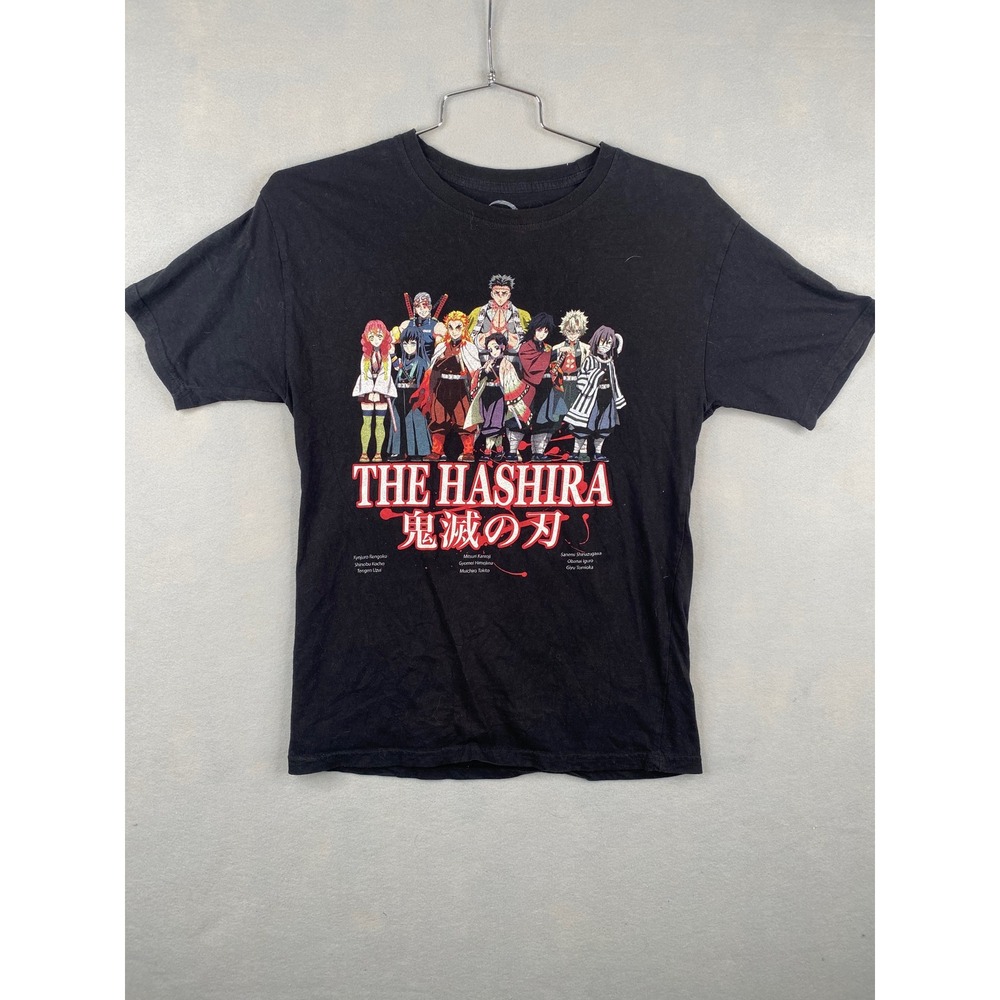 Demon Slayer The Hashira Graphic T-Shirt Black Anime Mens Medium M